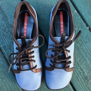 🎉SOLD🎉 🦋 Prada Sport Blue Canvas Shoes